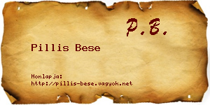 Pillis Bese névjegykártya